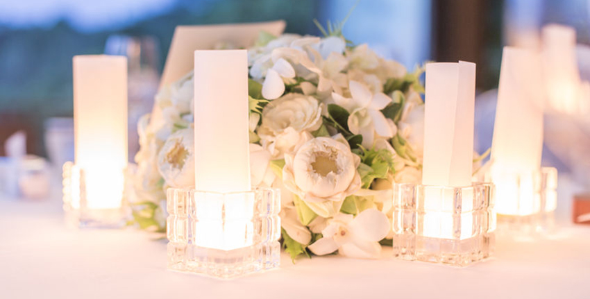Ideas para decorar con velas una boda de otoño